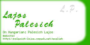 lajos palesich business card